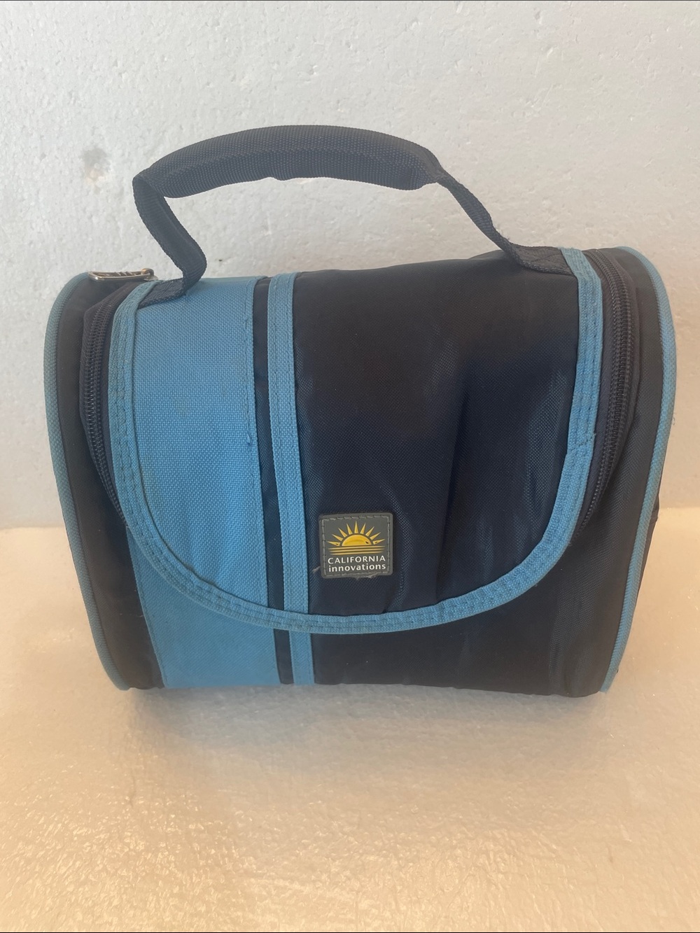 Y2K California innovations insulated cooler lunch bag tote handle travel Blue